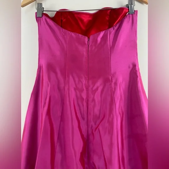 Vintage Jessica McClintock Strapless Maxi Gown Dress Y2K Prom Bling Rhinestone - Picture 5 of 9